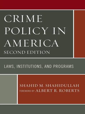 cover image of Crime Policy in America